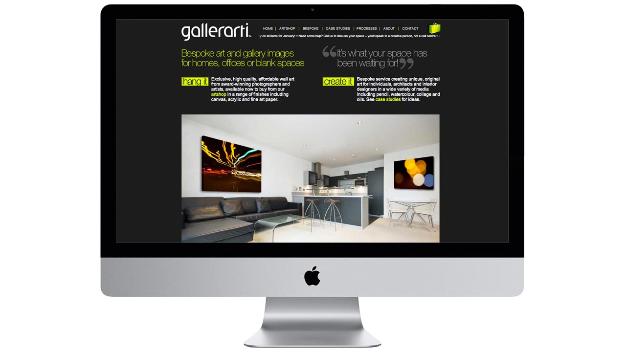 Branding and website for Gallerarti